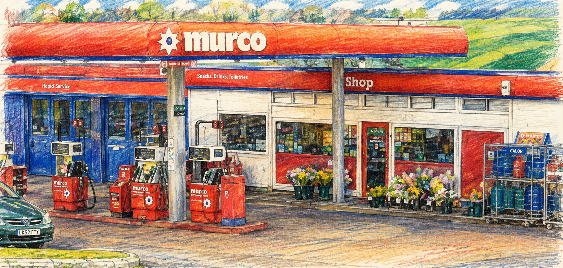 Alco Van Hire base at Pittvale Service Station in Winchester