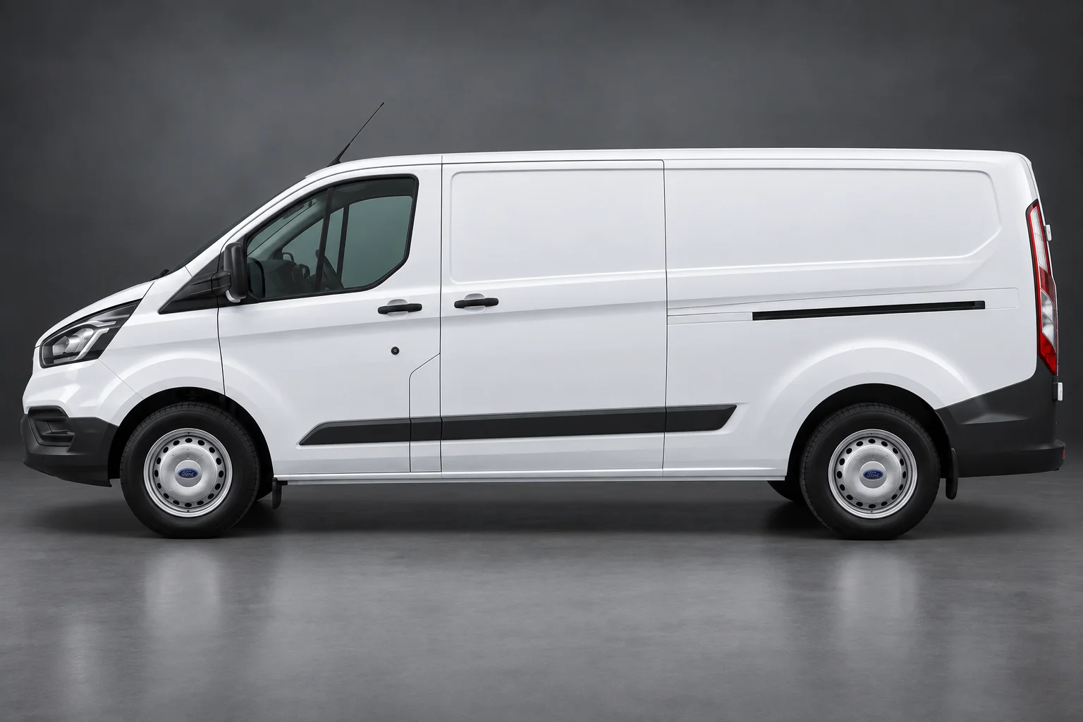 LWB Ford Transit Nearside View