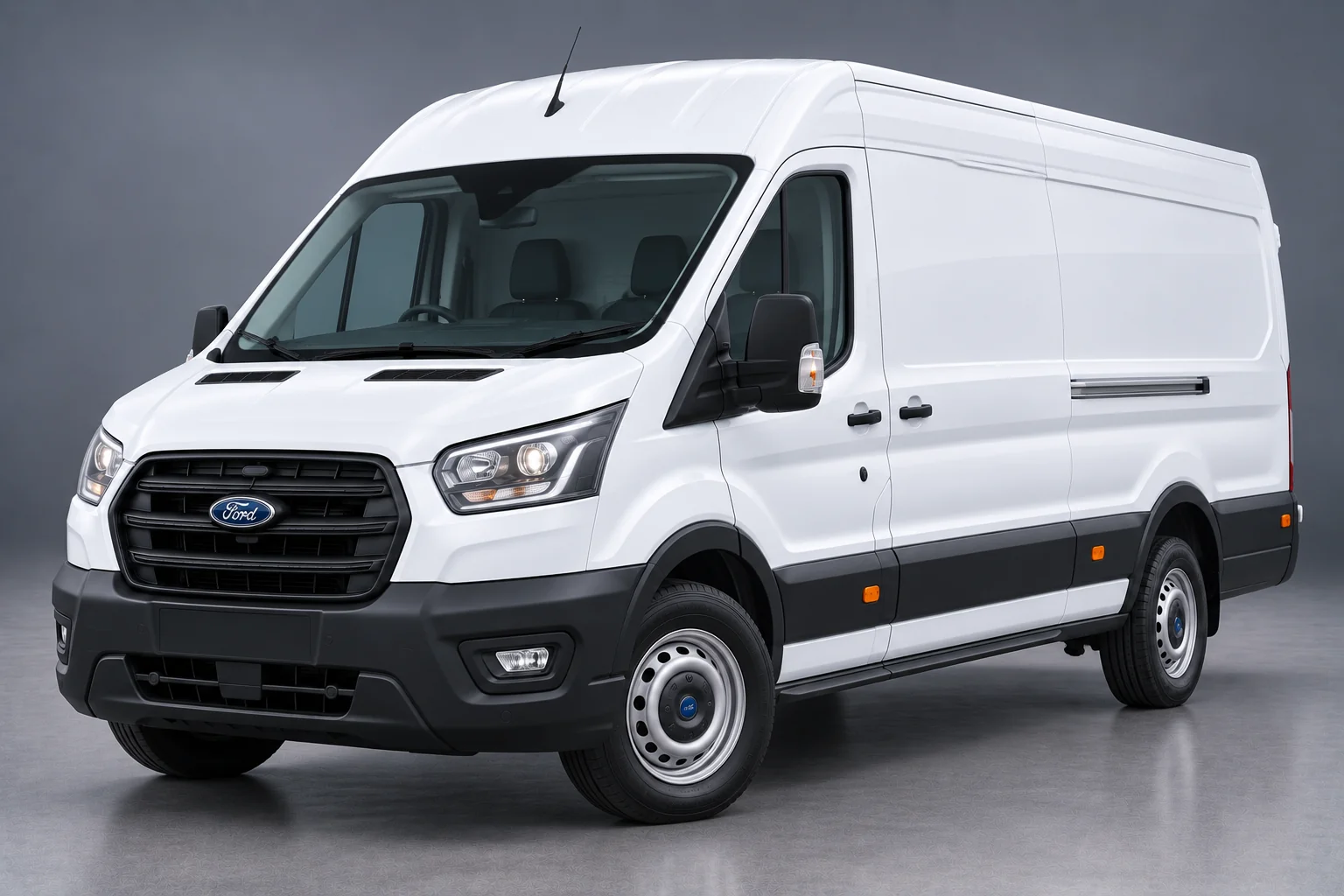 LWB Ford Transit Nearside Front Three Quarter