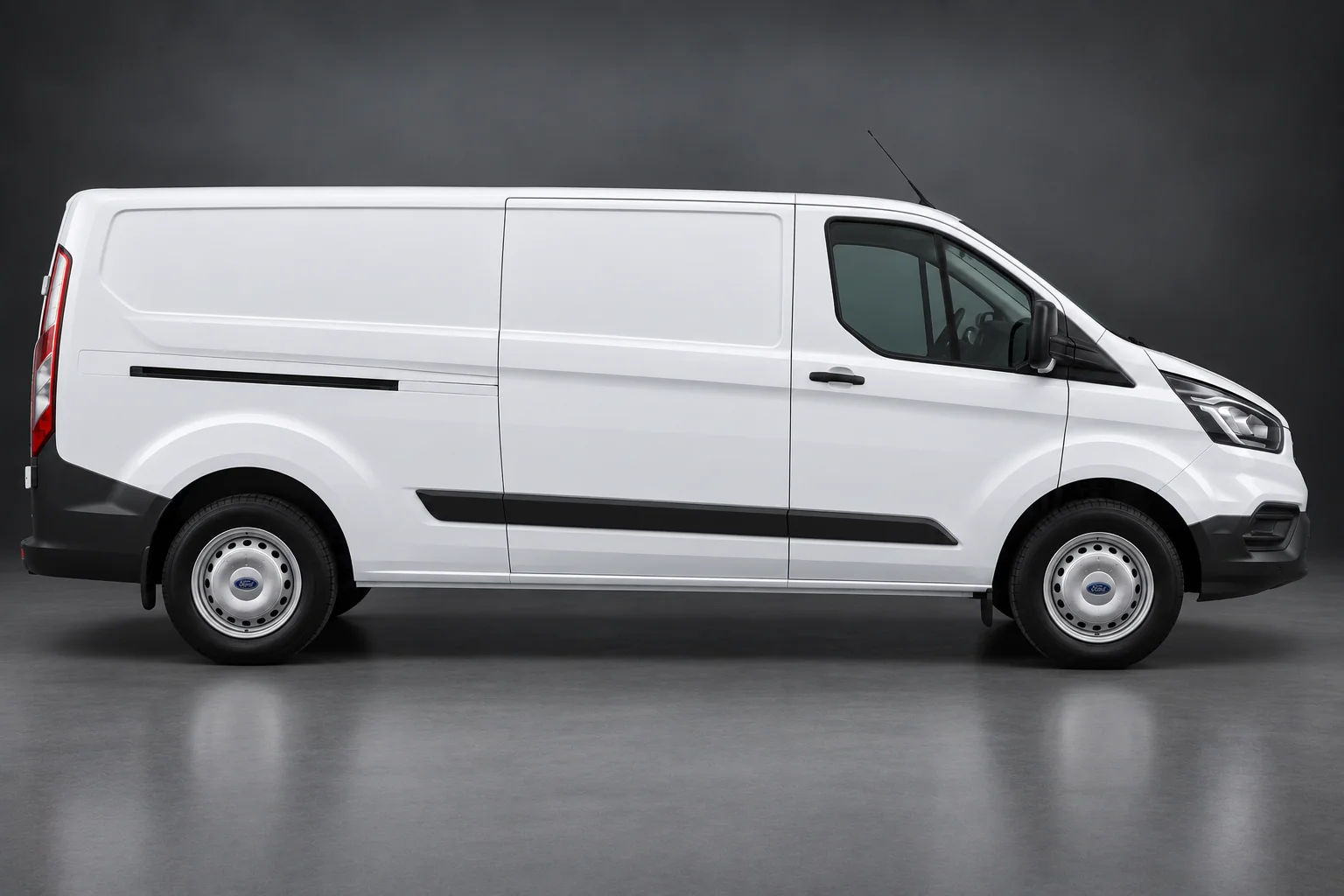 LWB Ford Transit Offside View