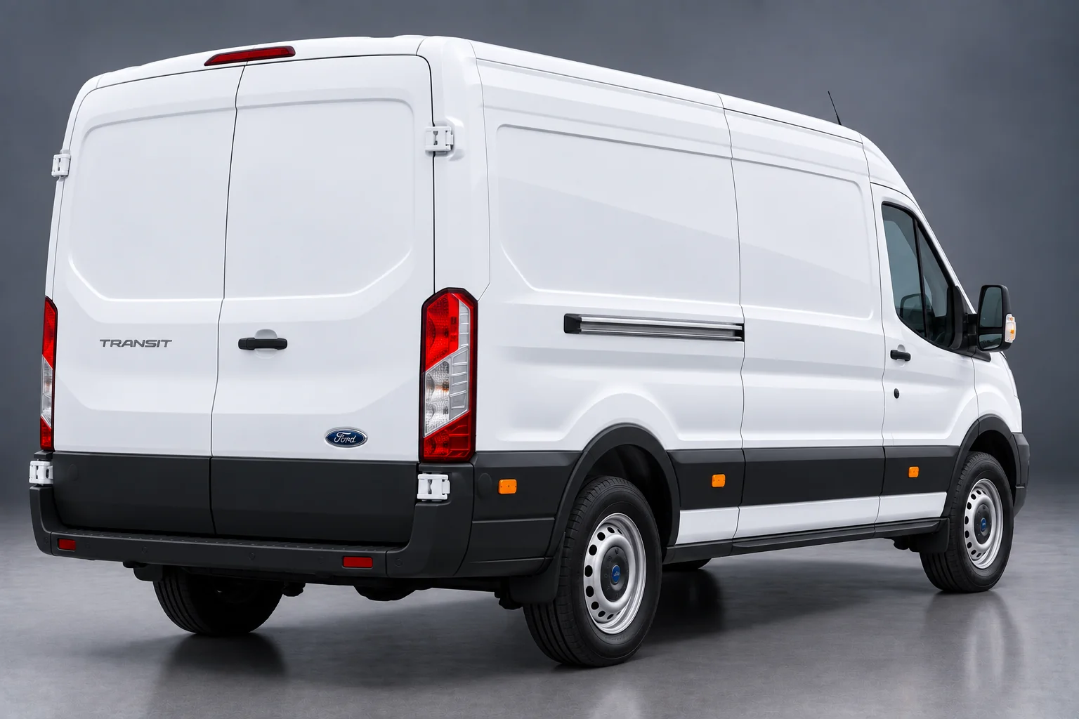 LWB Ford Transit Offside Rear Three Quarter