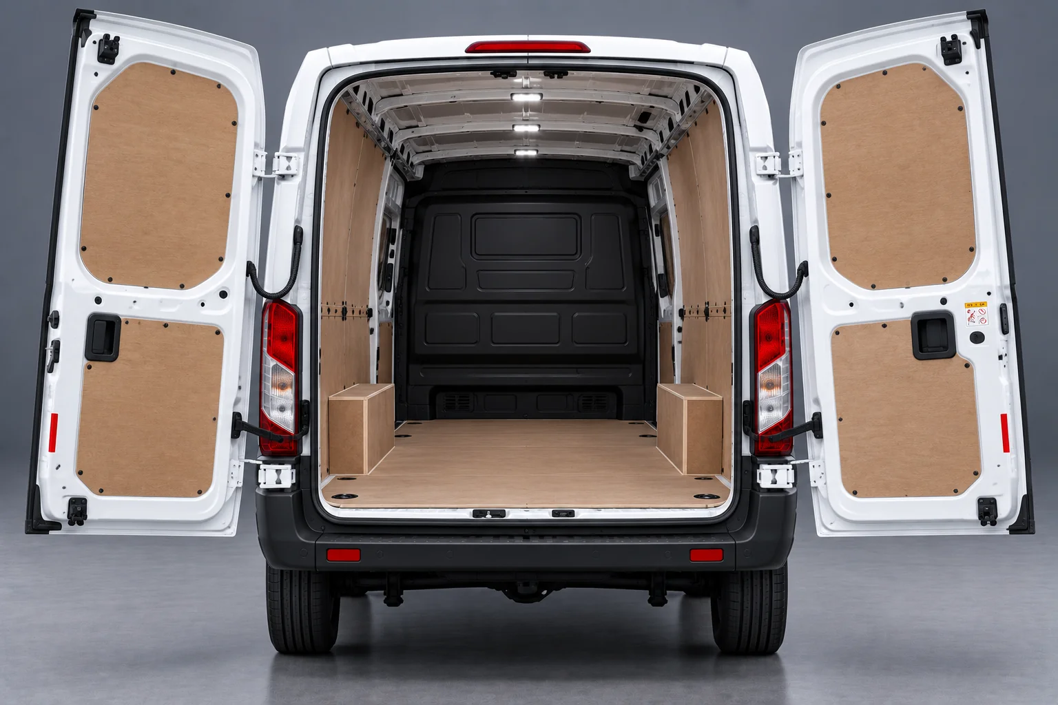 LWB Ford Transit Rear Open View