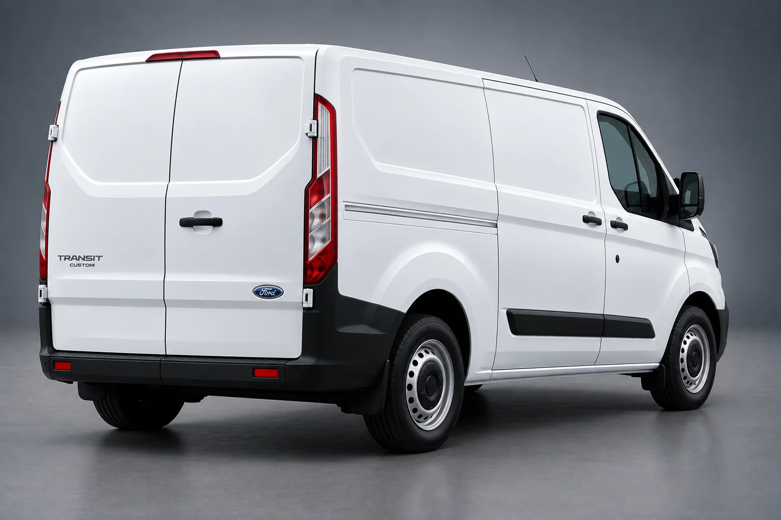 SWB Ford Transit Offside Rear Three Quarter