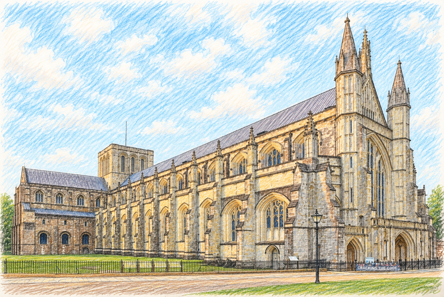 Winchester city centre and cathedral